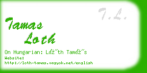 tamas loth business card
